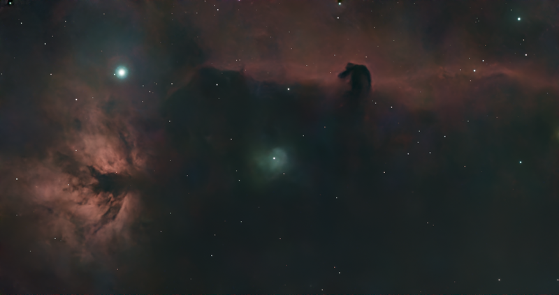 Horsehead Nebula and Flame Nebula